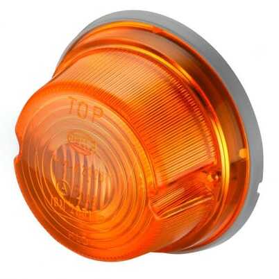 John Deere Indikatorlampe - 2BA001259611 - Blinklys 18W, rundt, 12V, gul, bolt-on, Ø 80 mm, Hella