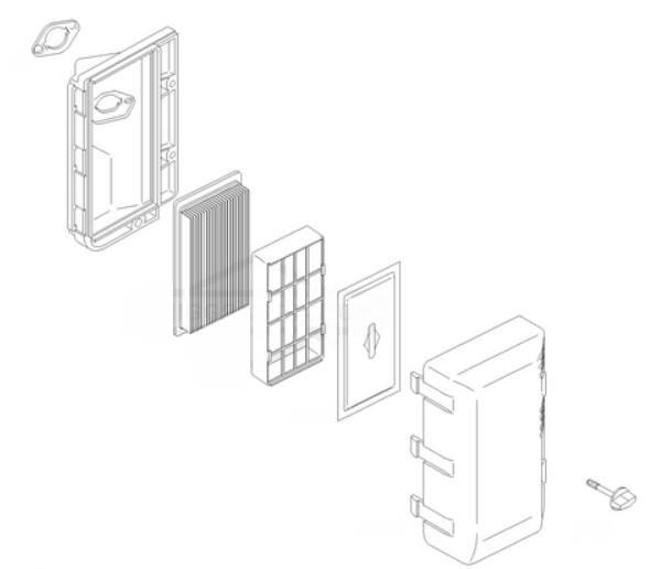 Briggs & Stratton Luft filter komplet - 712454 - Luftfilter