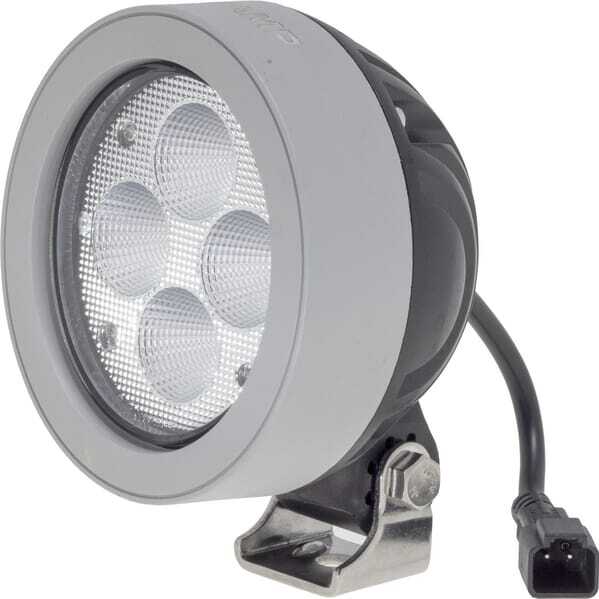 John Deere Arbejdslygte rund LED - LA10416G - LED-arbejdslampe 40W 4500lm – Grå kant bredt lyskast