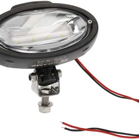 John Deere Arbejdslampe LED, oval - LA104491 - Work light LED, 40W, 3500lm, oval, 12-24V,190x107x63mm, Ultra Wide Flood, Kramp