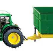 John Deere S01843 med frontlæsser og anhænger - S01843 - John Deere med læsser og trailer