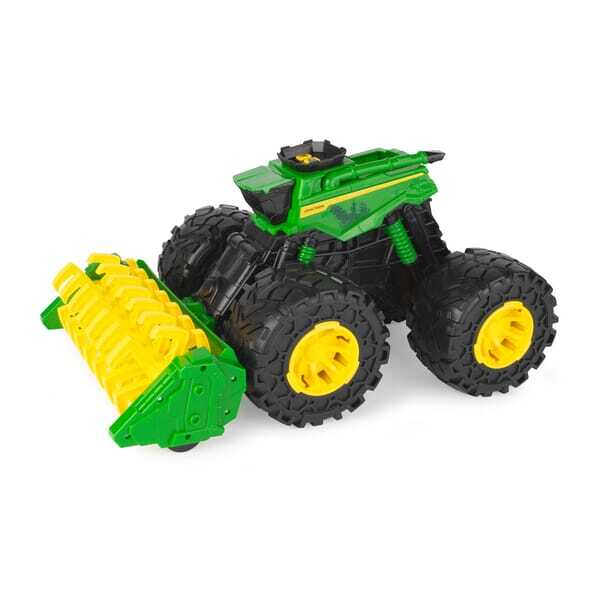 John Deere monster Treads Super mejetærskermodel, med lys og lyd - TOM47329 - Super scale mejetærsker